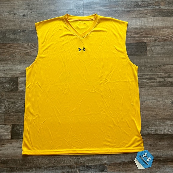 NWT - Under Armour Performance Jersey - Sleeveless - Yellow - Picture 1 of 13
